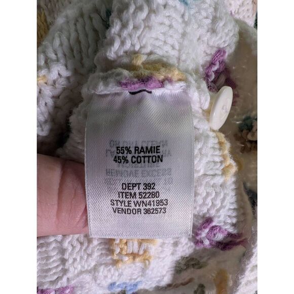 Nordstrom Multicolor Knit Cardigan Grandma Sweater Women’s Small - Picture 4 of 5